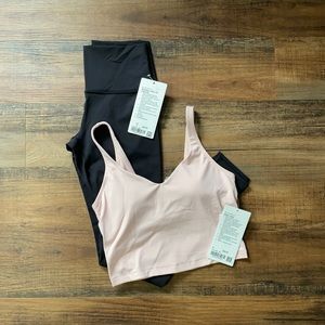 Lululemon Wunder Under HR Tight 28” Size 6 and Align Tank Size 6 NWT